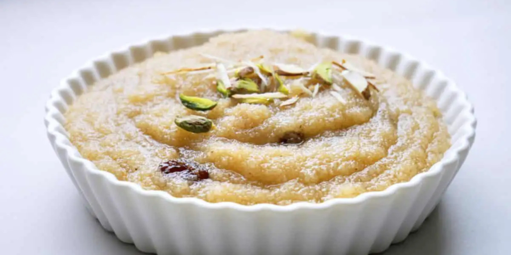 Rava halwa with ghee